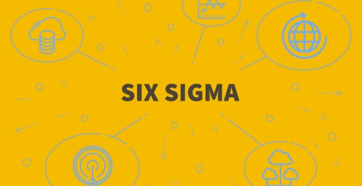 the words six sigma surrounded by icons